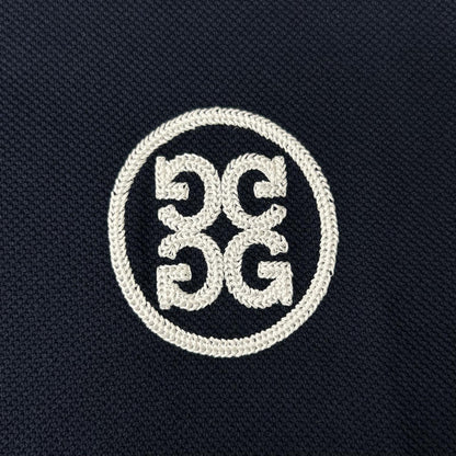 FORE Logo Embroidered Pique Polo Shirt Navy Size 2