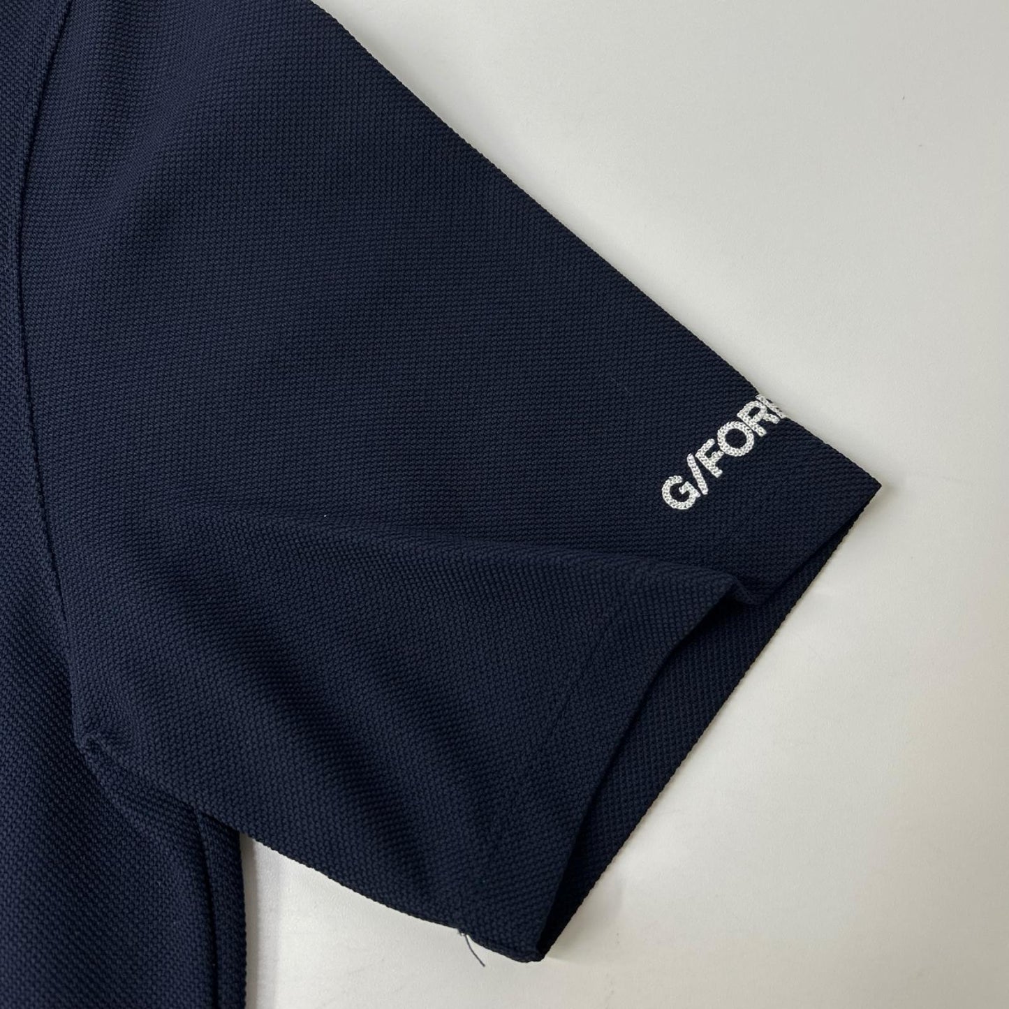 FORE Logo Embroidered Pique Polo Shirt Navy Size 2