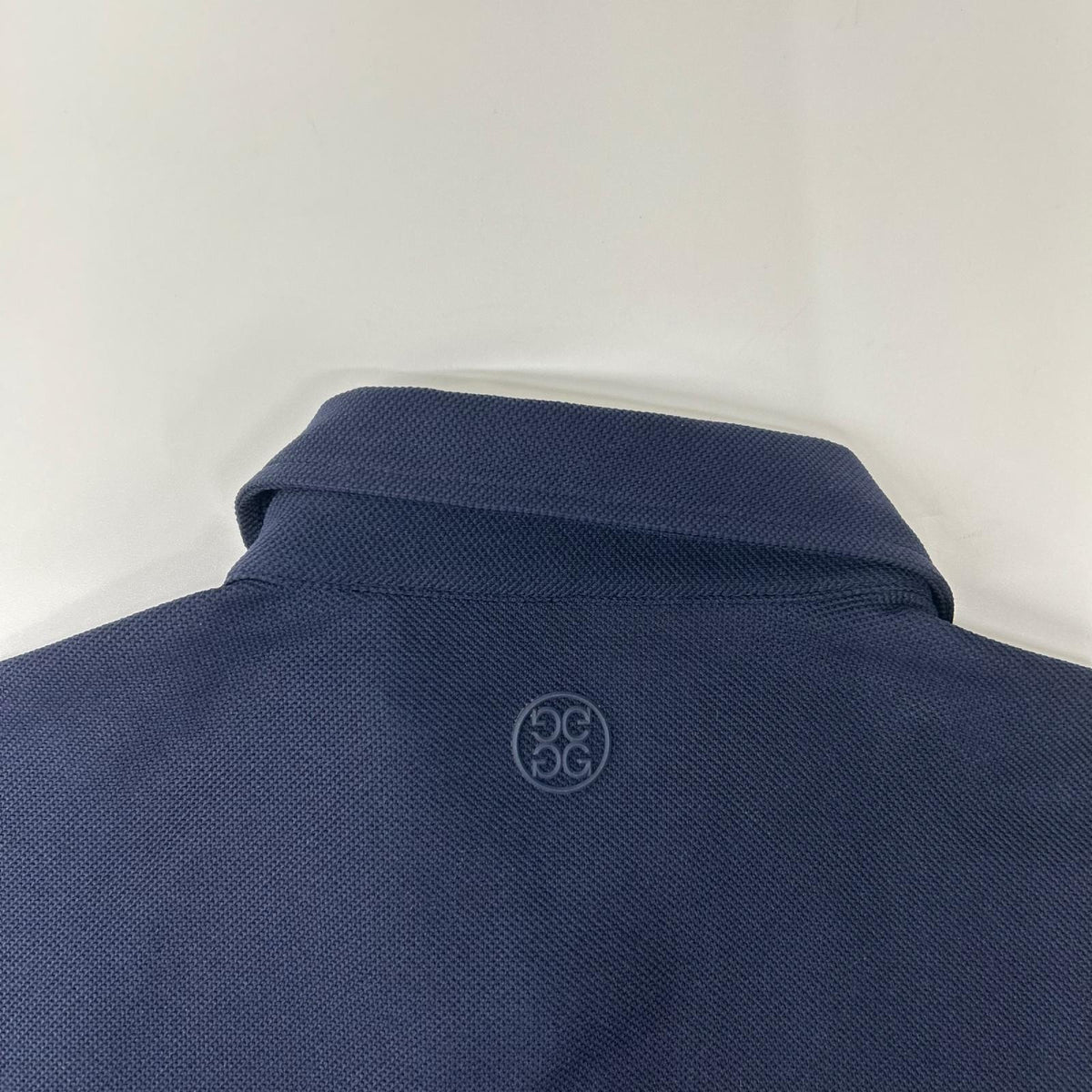 FORE Logo Embroidered Pique Polo Shirt Navy Size 2