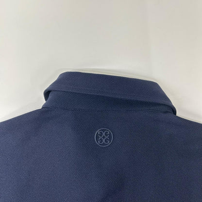 FORE Logo Embroidered Pique Polo Shirt Navy Size 2