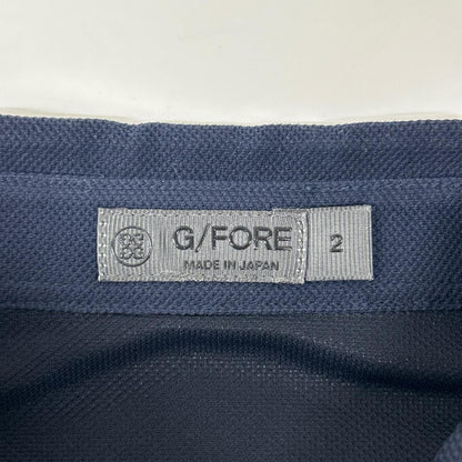 FORE Logo Pique Polo Shirt Navy Size 2