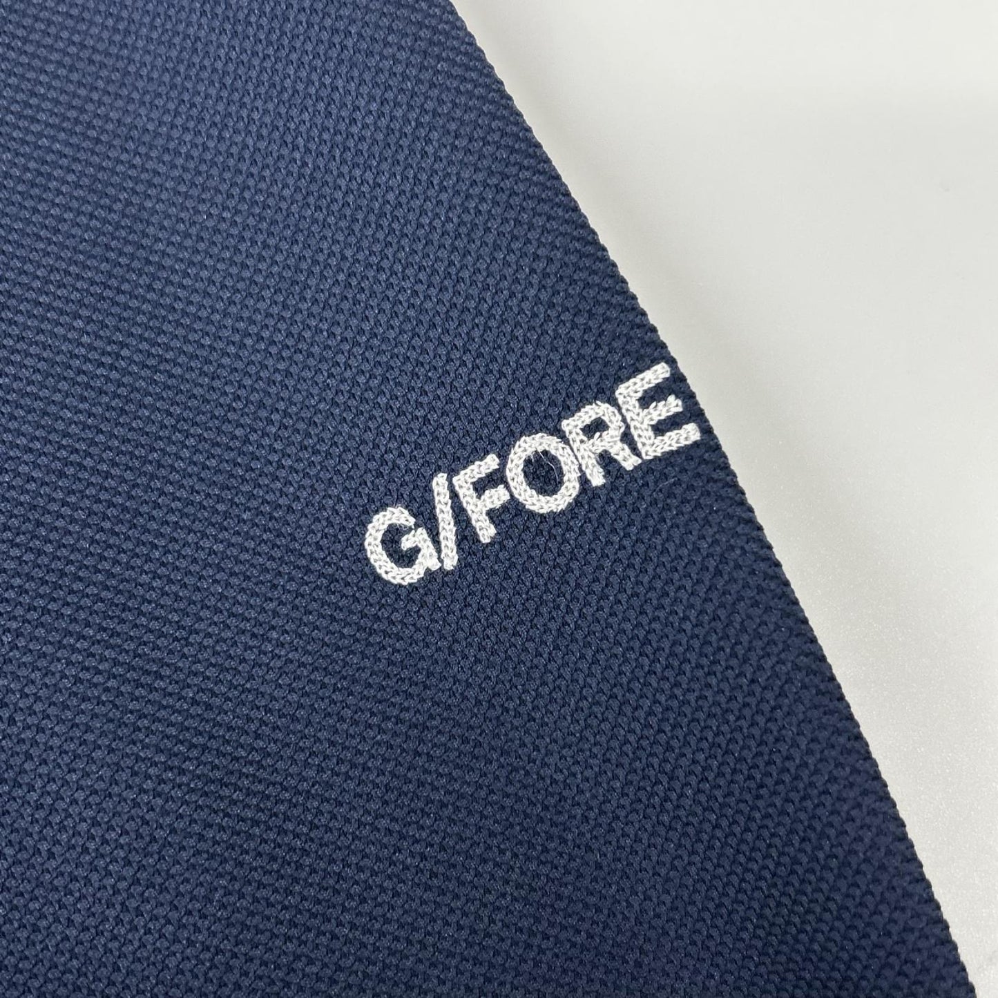 FORE Logo Pique Polo Shirt Navy Size 2
