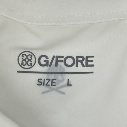FORE Solid Tech Polo Shirt White Nylon Size L