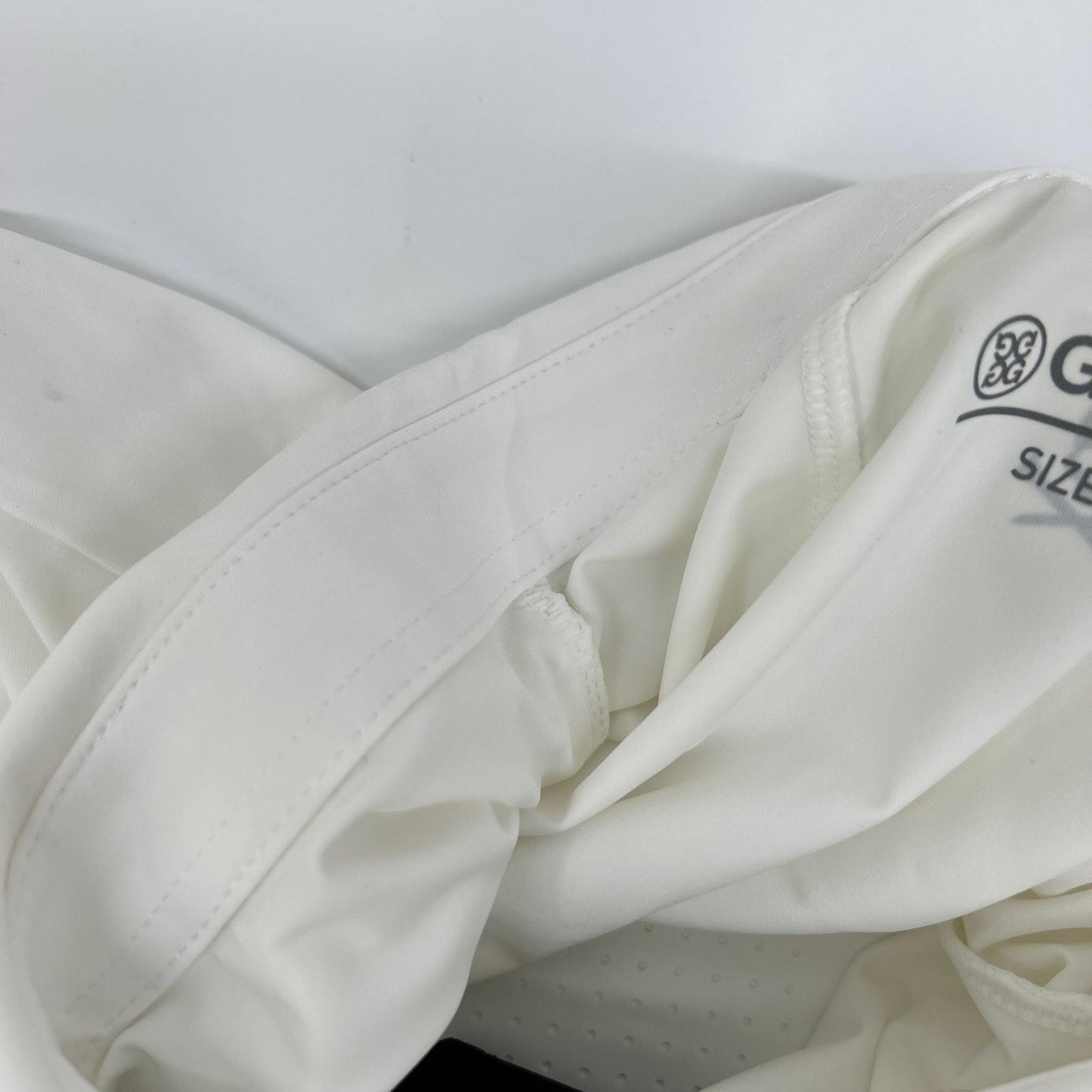 FORE Solid Tech Polo Shirt White Nylon Size L
