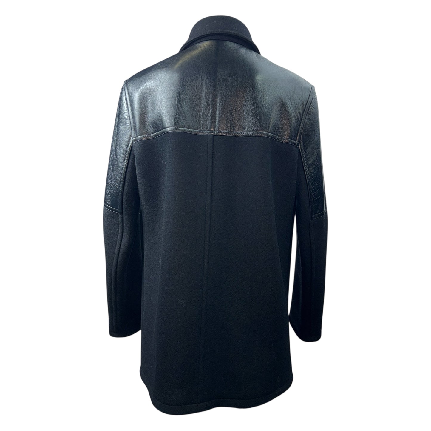 CELINE Leather Panel Combination Jacket Size M