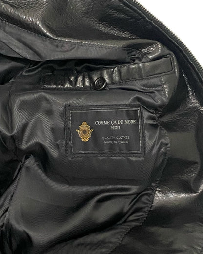 COMME CA DU MODE AW96 Leather Jacket Black