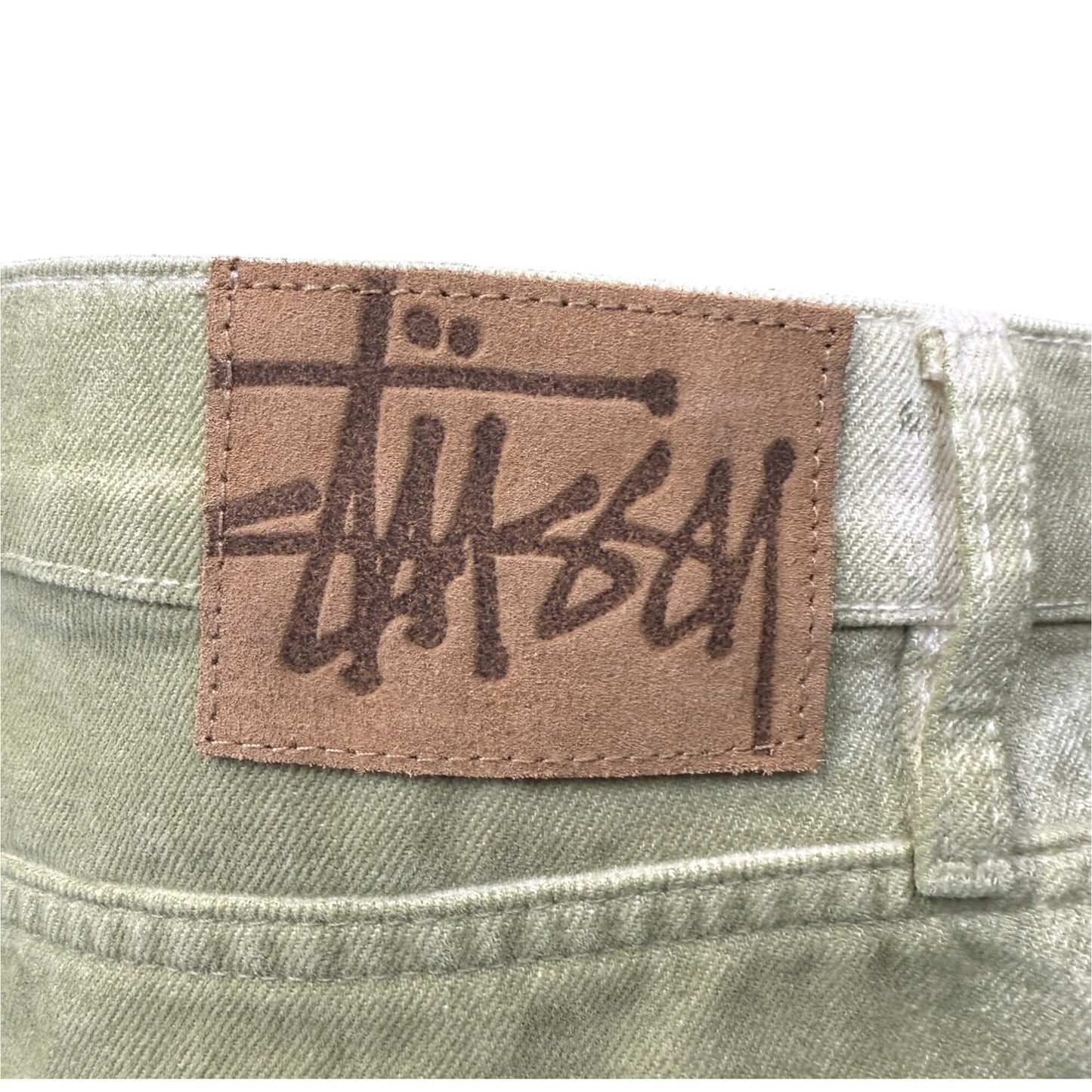Stussy 32 SPRAY DYE BIG OL SHORT Denim Shorts Size 32