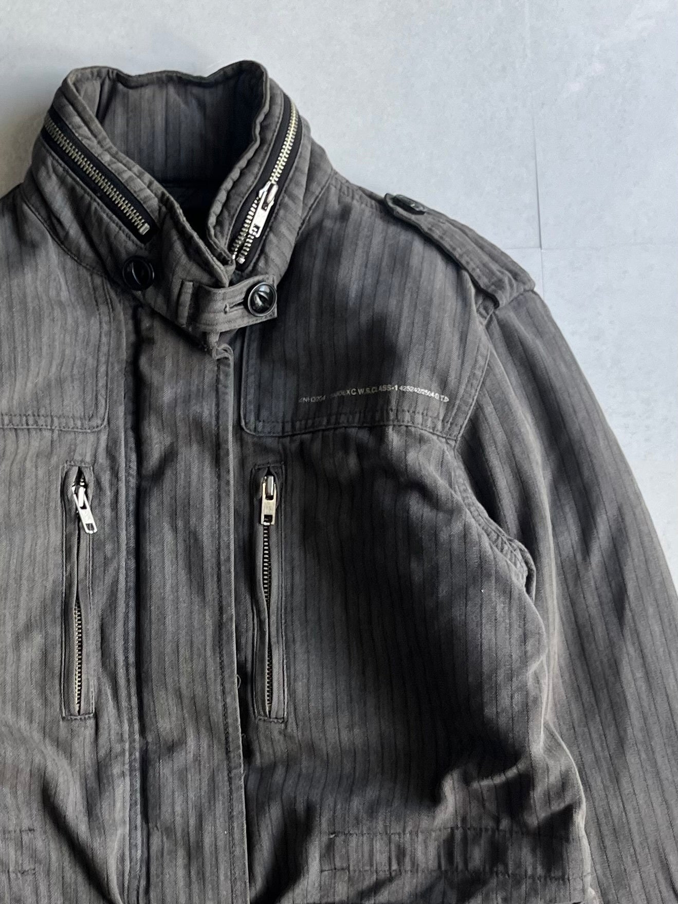 Neighborhood Work Cotton Jacket Gray Size M