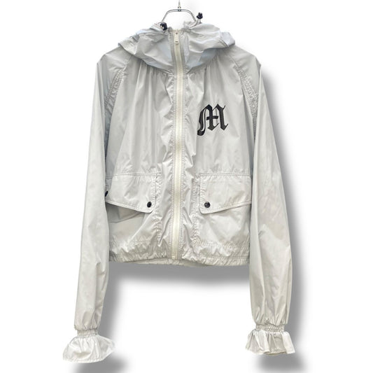 MASU Nylon Hooded Jacket Light Gray Size 48