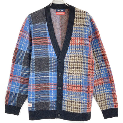 LOVERBOY 2020 Fred Perry Check Alpaca Knit Cardigan Size S