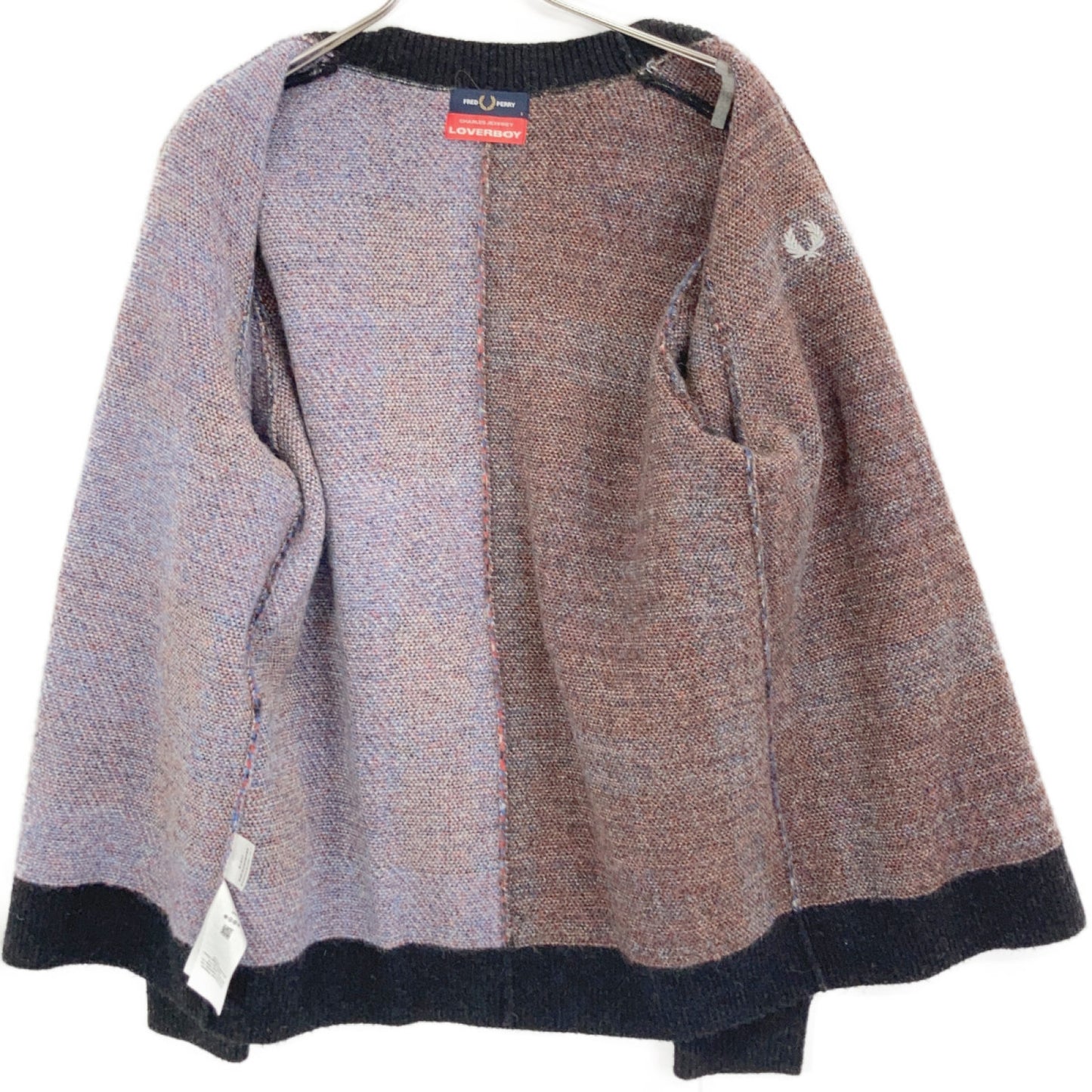 LOVERBOY 2020 Fred Perry Check Alpaca Knit Cardigan Size S