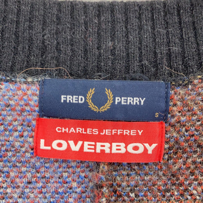 LOVERBOY 2020 Fred Perry Check Alpaca Knit Cardigan Size S