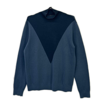 PRADA 11AW Navy Wool High Neck Pullover Sweater Size 52