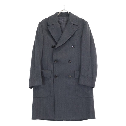 Gabriele Pasini Herringbone Wool Flannel Polo Coat Size 50