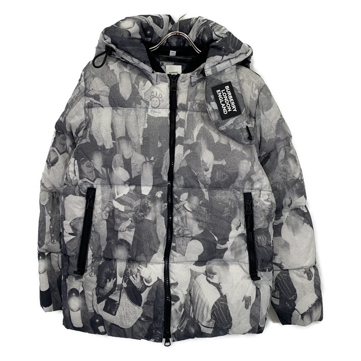 BURBERRY 8024027 Printed Down Jacket Gray Size S