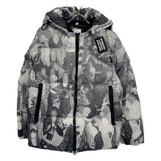 BURBERRY 8024027 Printed Down Jacket Gray Size S