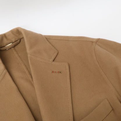 GUCCI Wool Cashmere Chester Coat Brown Size 48