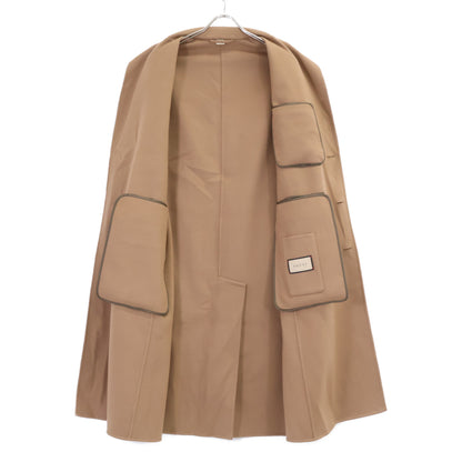 GUCCI Wool Cashmere Chester Coat Brown Size 48