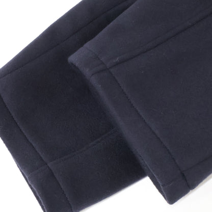 LOEWE Wool Zip-Up Hooded Coat Navy Size 48
