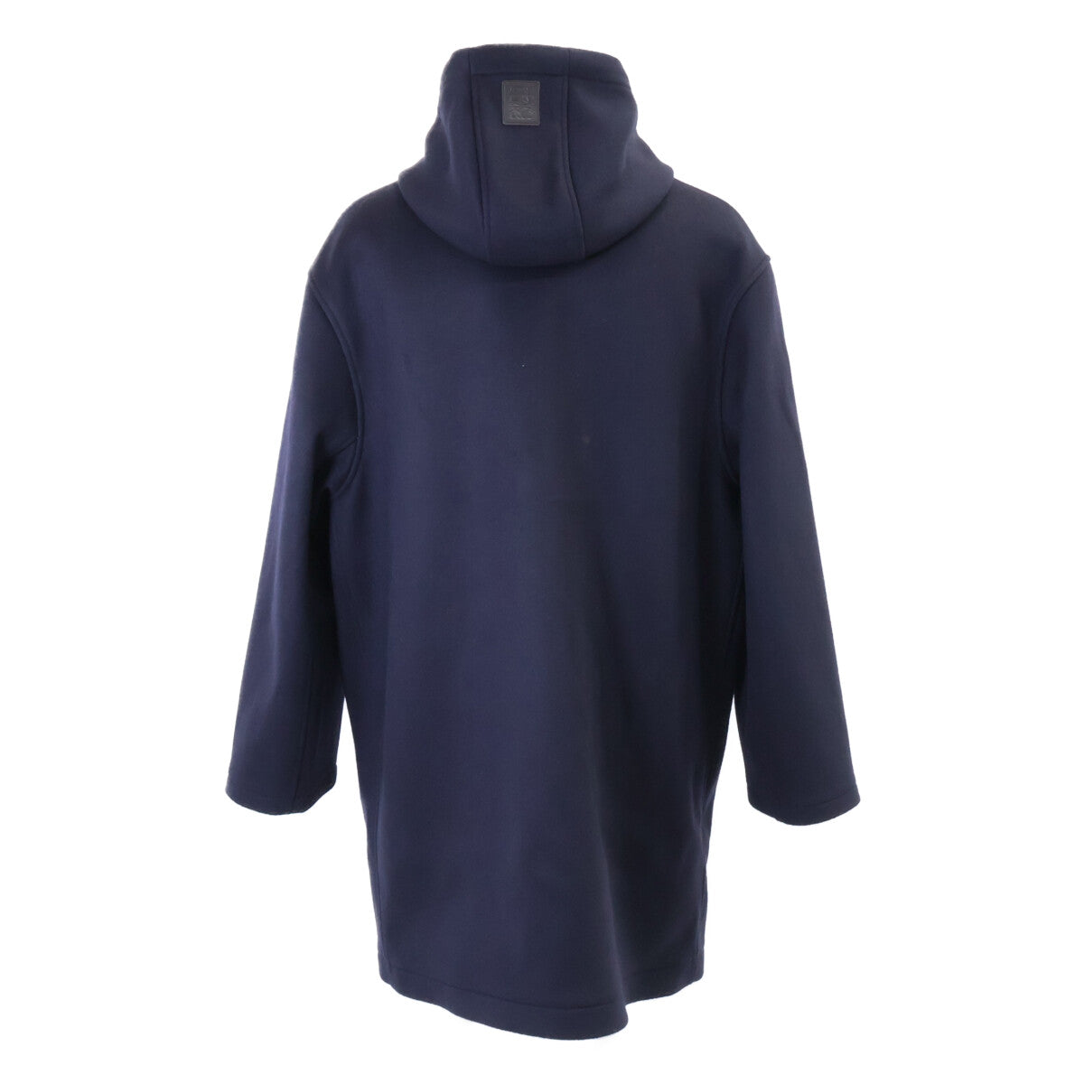 LOEWE Wool Zip-Up Hooded Coat Navy Size 48