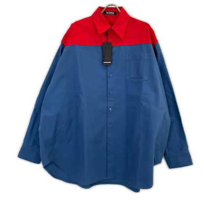 RAF SIMONS Oversized Bi-Color Denim Shirt Size M