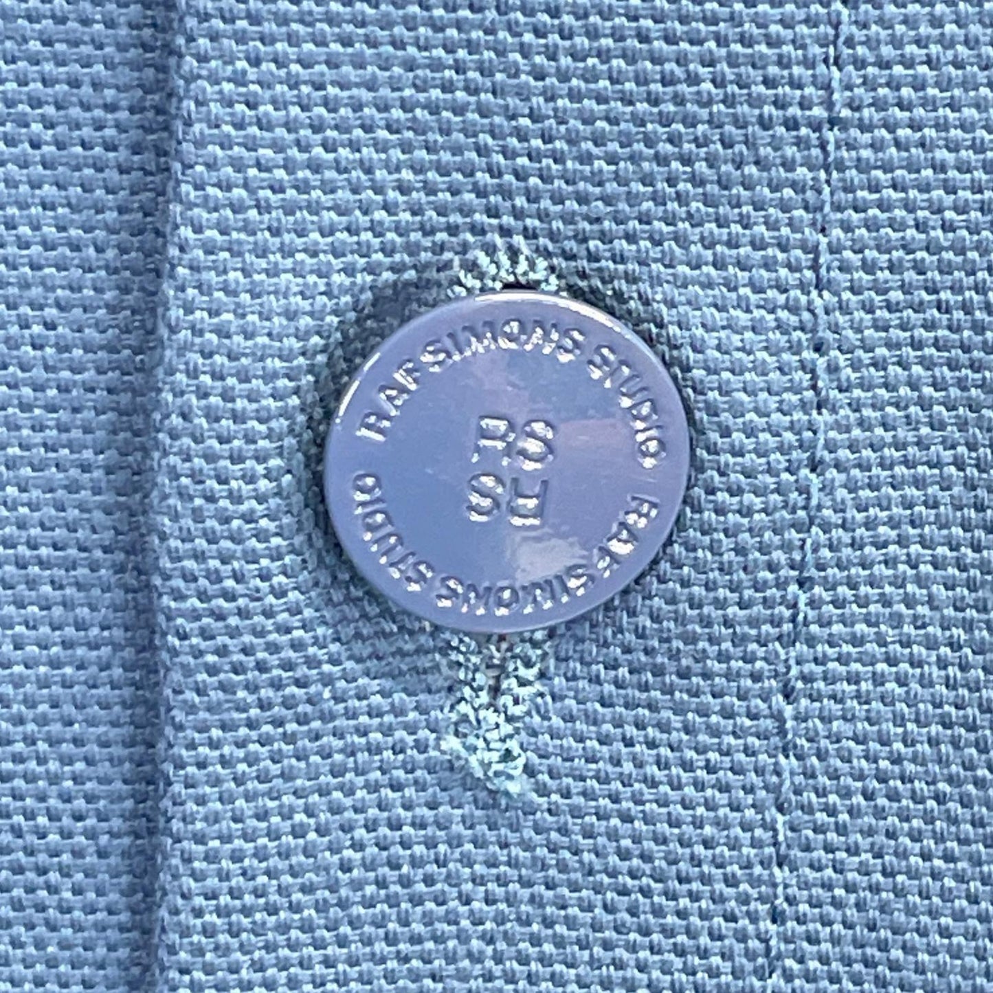 RAF SIMONS Oversized Bi-Color Denim Shirt Size M