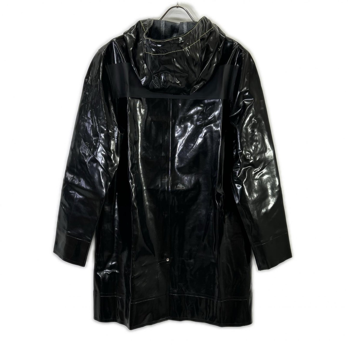 MARNI x Stutterheim Black Patent Raincoat Coat Size M