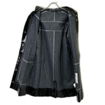 MARNI x Stutterheim Black Patent Raincoat Coat Size M