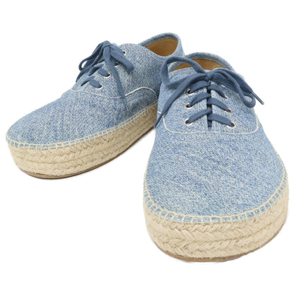 J.W.Anderson Blue Denim Espadrille Derby Shoes Sneakers Size EU 43