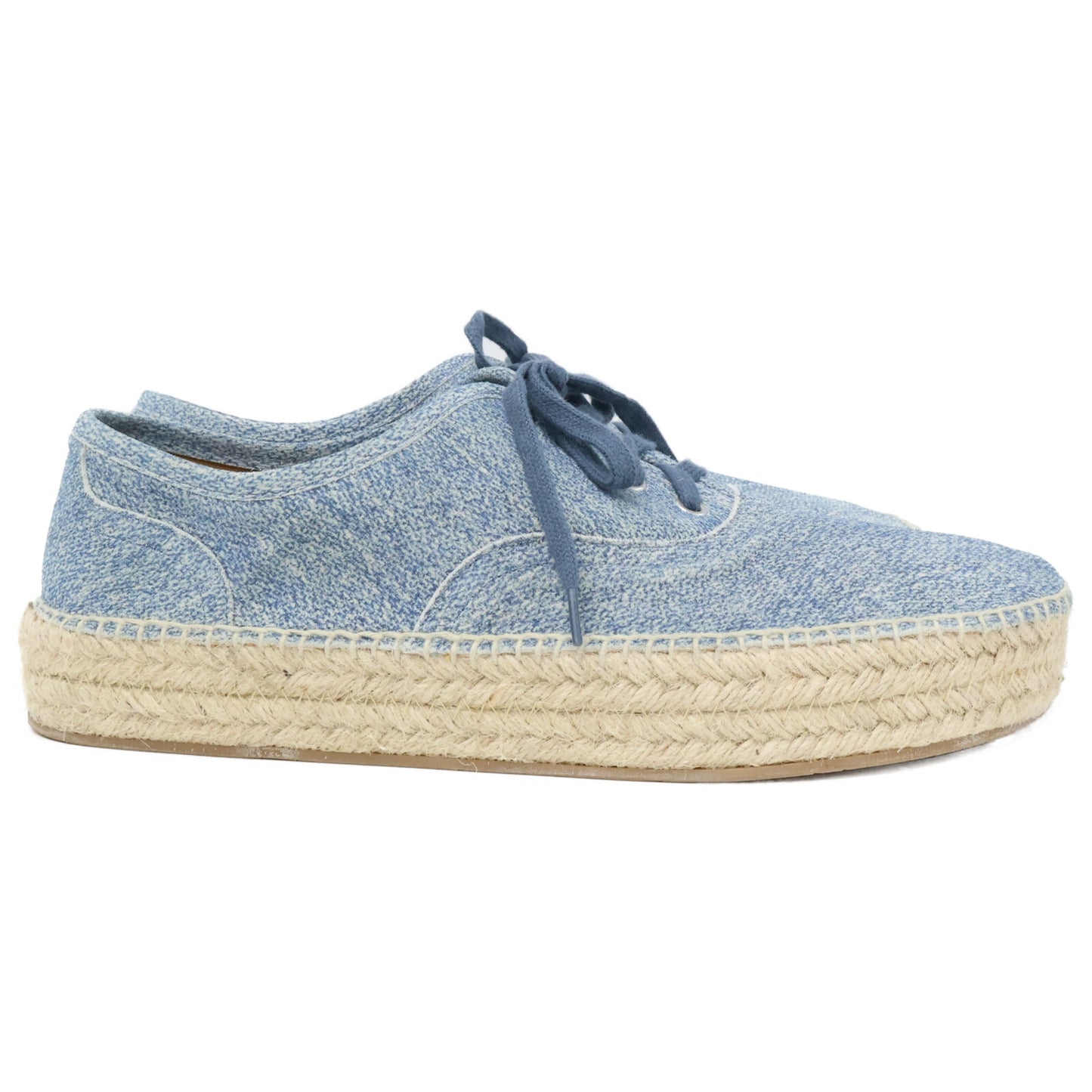 J.W.Anderson Blue Denim Espadrille Derby Shoes Sneakers Size EU 43