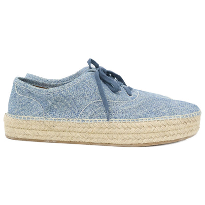 J.W.Anderson Blue Denim Espadrille Derby Shoes Sneakers Size EU 43