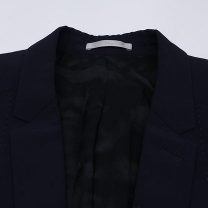 DIOR Wool Mohair Tailored Blazer Navy Size 48