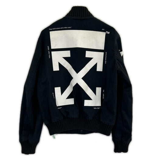 OFF-WHITE Black Back Arrow Polyester Blouson Size M