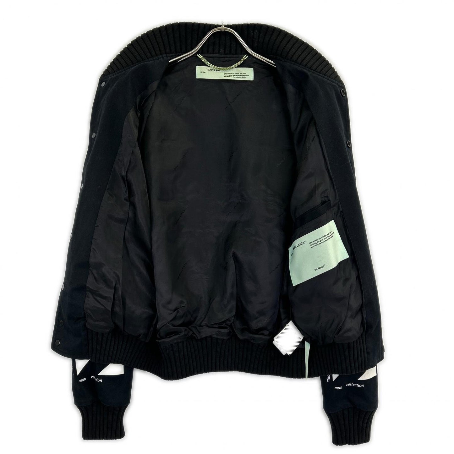 OFF-WHITE Black Back Arrow Polyester Blouson Size M