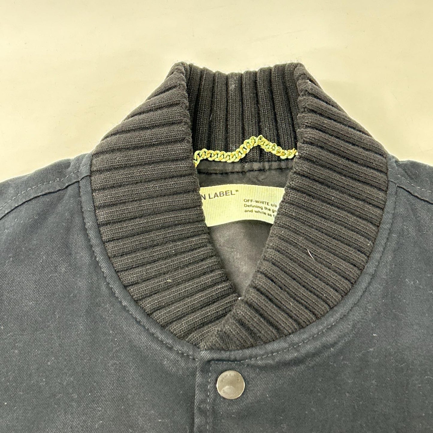 OFF-WHITE Black Back Arrow Polyester Blouson Size M