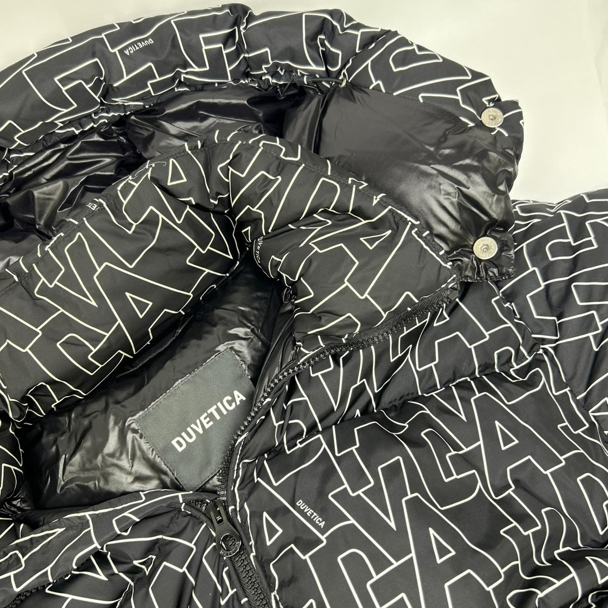 DUVETICA Black Nylon Down Jacket Size 46