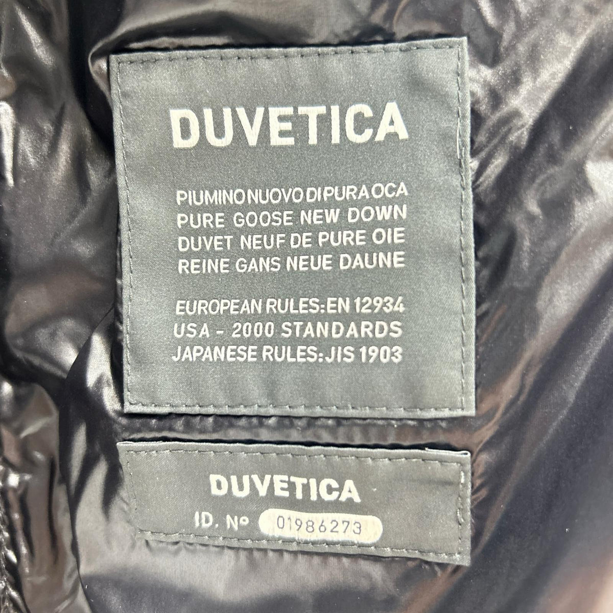 DUVETICA Black Nylon Down Jacket Size 46
