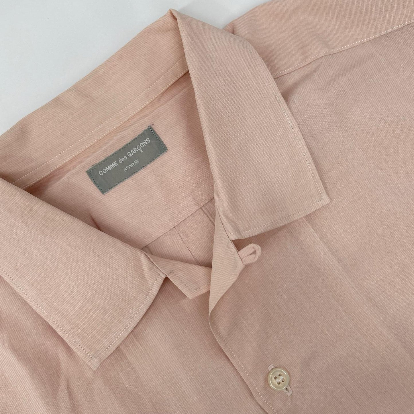 COMMEdesGARCONS HOMME 90s Pink Cotton Sleeve Shirt