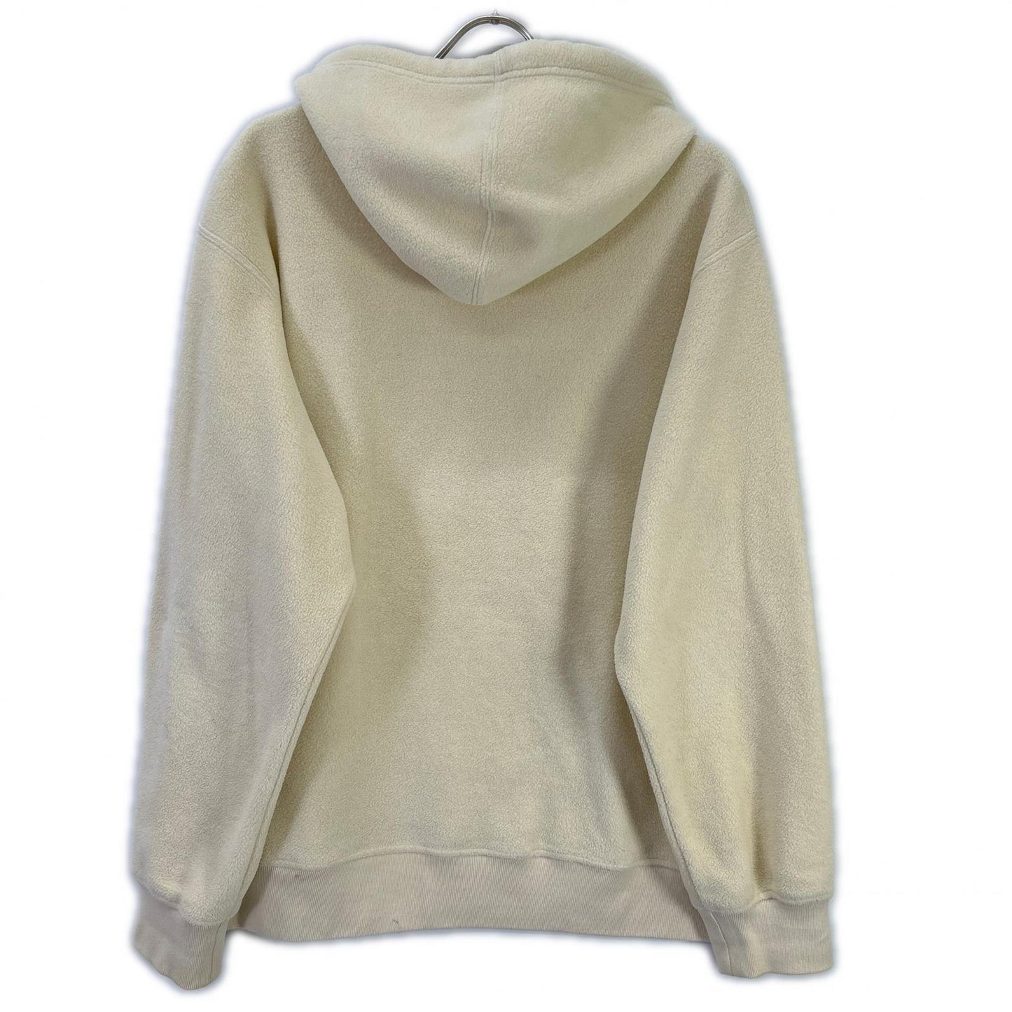 Supreme Arch Logo Polartec Pullover Hoodie Ivory Size LARGE