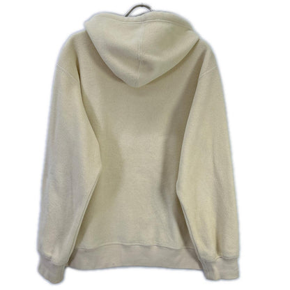 Supreme Arch Logo Polartec Pullover Hoodie Ivory Size LARGE