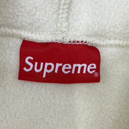 Supreme Arch Logo Polartec Pullover Hoodie Ivory Size LARGE