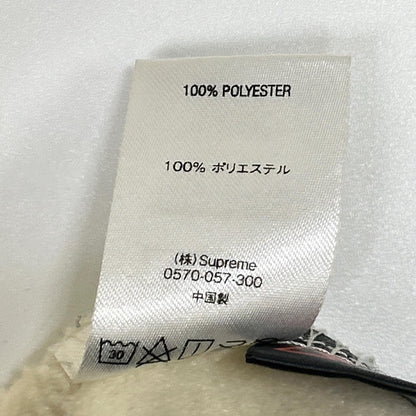 Supreme Arch Logo Polartec Pullover Hoodie Ivory Size LARGE