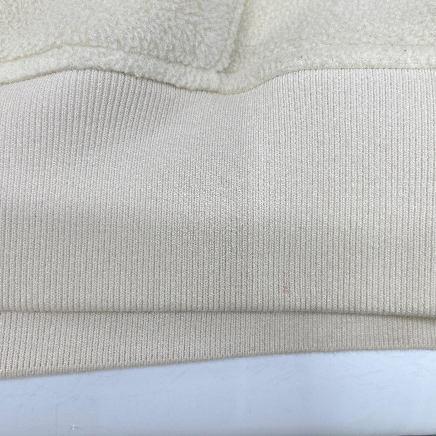 Supreme Arch Logo Polartec Pullover Hoodie Ivory Size LARGE