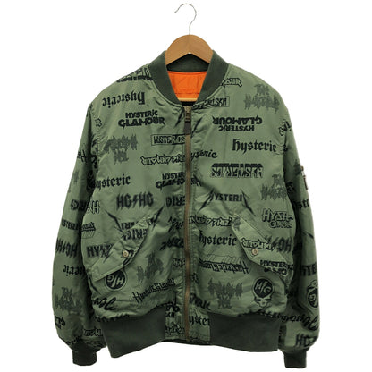 HYSTERIC GLAMOUR All-Over Print MA-1 Jacket Khaki Size S
