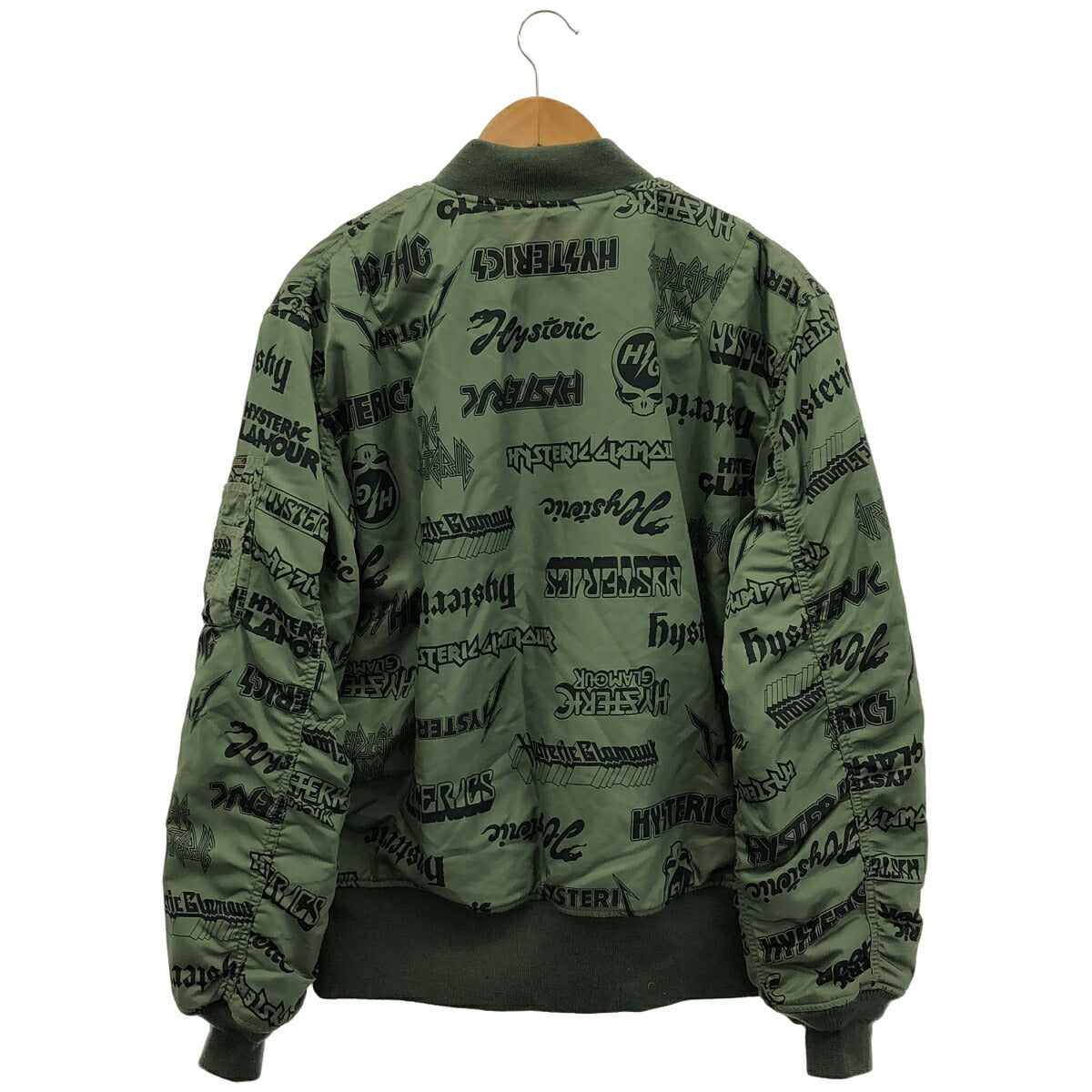 HYSTERIC GLAMOUR All-Over Print MA-1 Jacket Khaki Size S