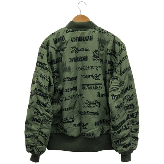 HYSTERIC GLAMOUR All-Over Print MA-1 Jacket Khaki Size S