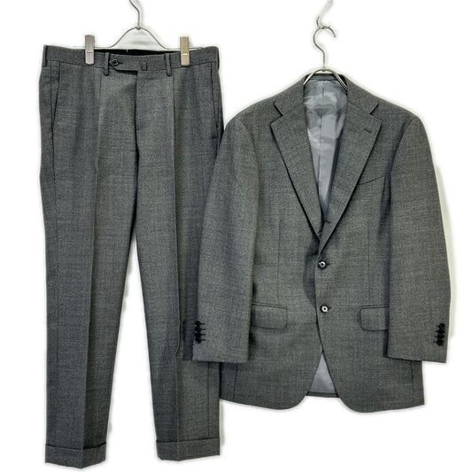 RING JACKET Wool Full-Lined Suit Grey Size 44