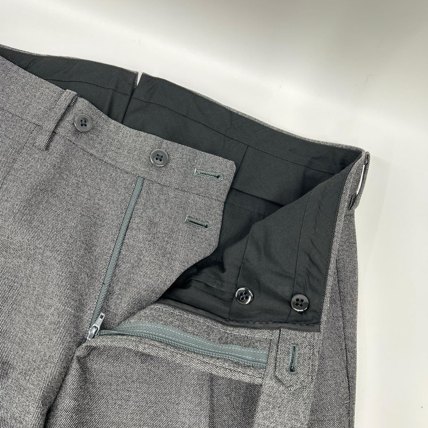 RING JACKET Wool Full-Lined Suit Grey Size 44