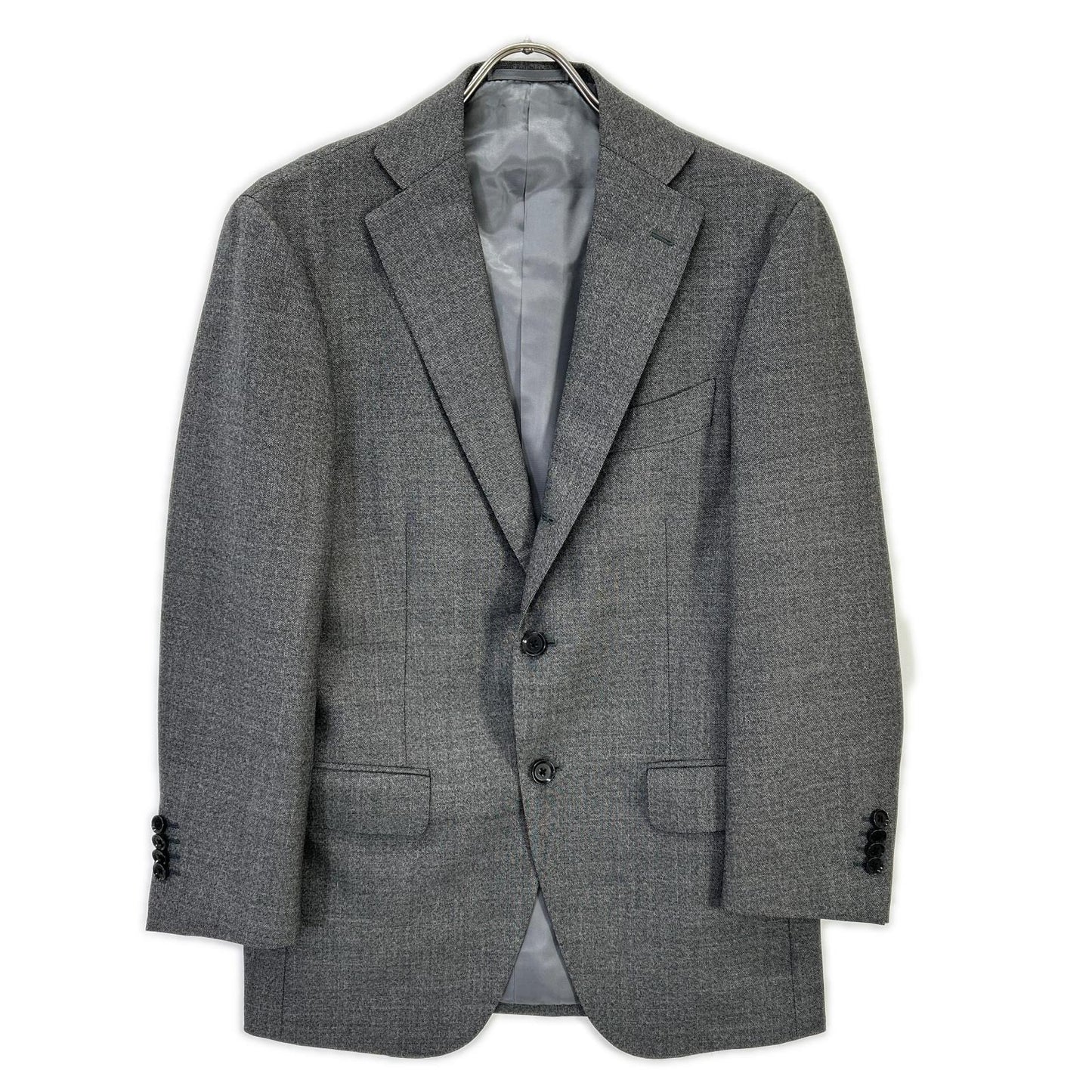 RING JACKET Wool Full-Lined Suit Grey Size 44