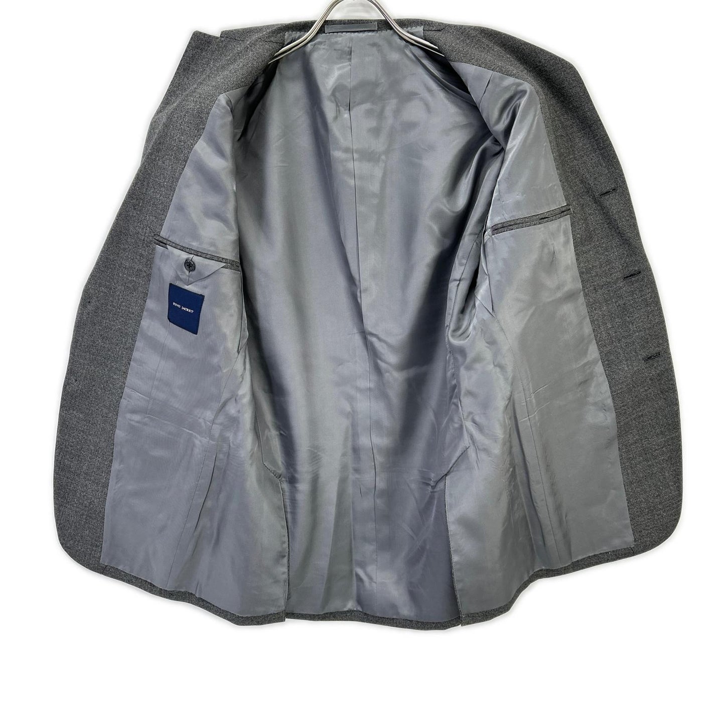 RING JACKET Wool Full-Lined Suit Grey Size 44